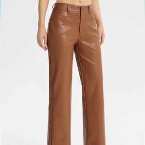Glam Brown Leather Pants
